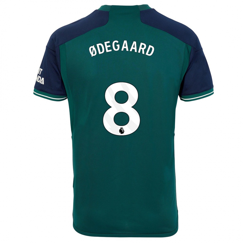 Mænd Martin Odegaard #8 Grøn Tredje Sæt Spillertrøjer 2023/24 Trøje T-Shirt