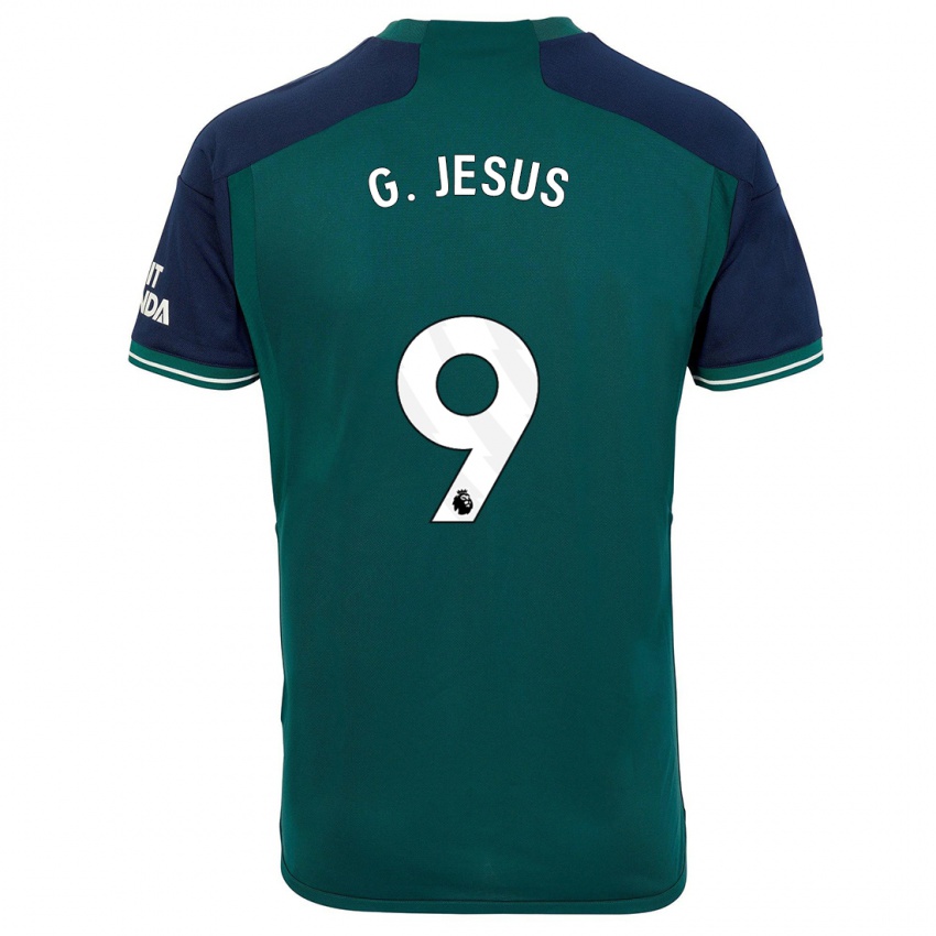 Mænd Gabriel Jesus #9 Grøn Tredje Sæt Spillertrøjer 2023/24 Trøje T-Shirt