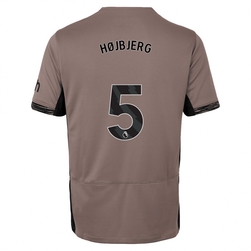 Mænd Pierre Emile Hojbjerg #5 Mørk Beige Tredje Sæt Spillertrøjer 2023/24 Trøje T-Shirt