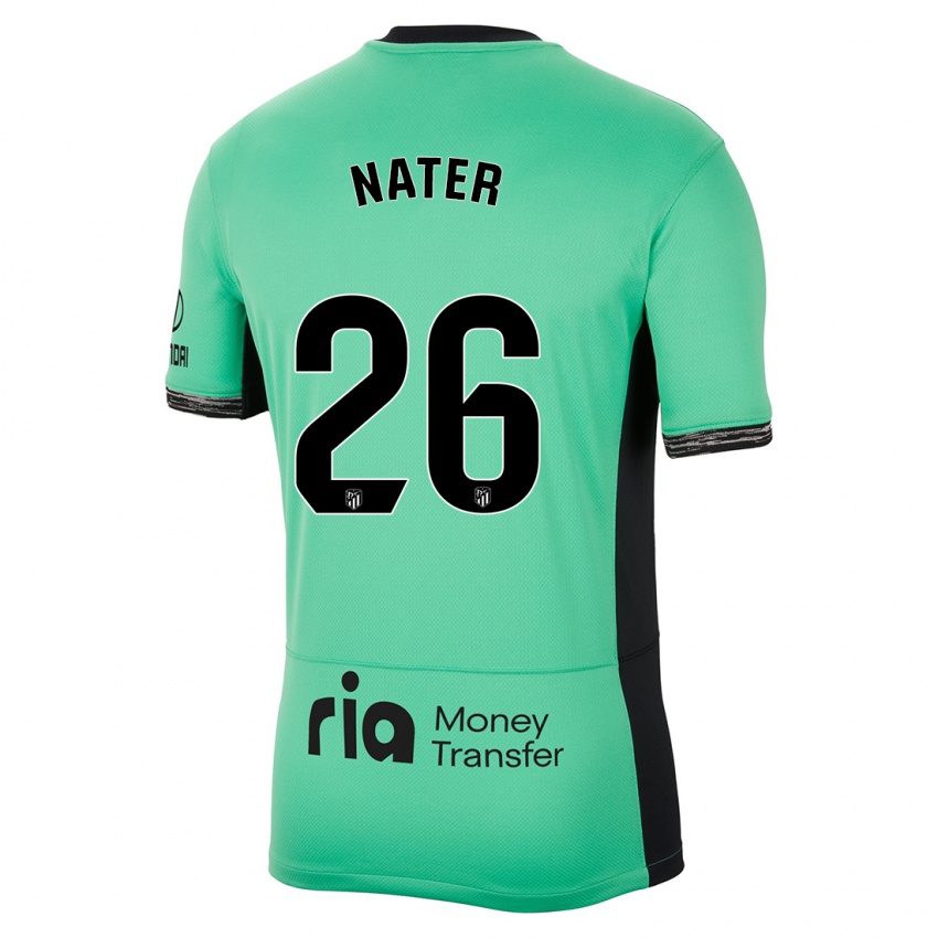 Mænd Silvano Nater #26 Forårsgrøn Tredje Sæt Spillertrøjer 2023/24 Trøje T-Shirt