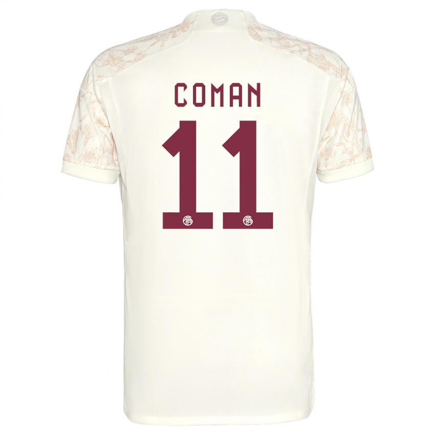 Mænd Kingsley Coman #11 Off White Tredje Sæt Spillertrøjer 2023/24 Trøje T-Shirt