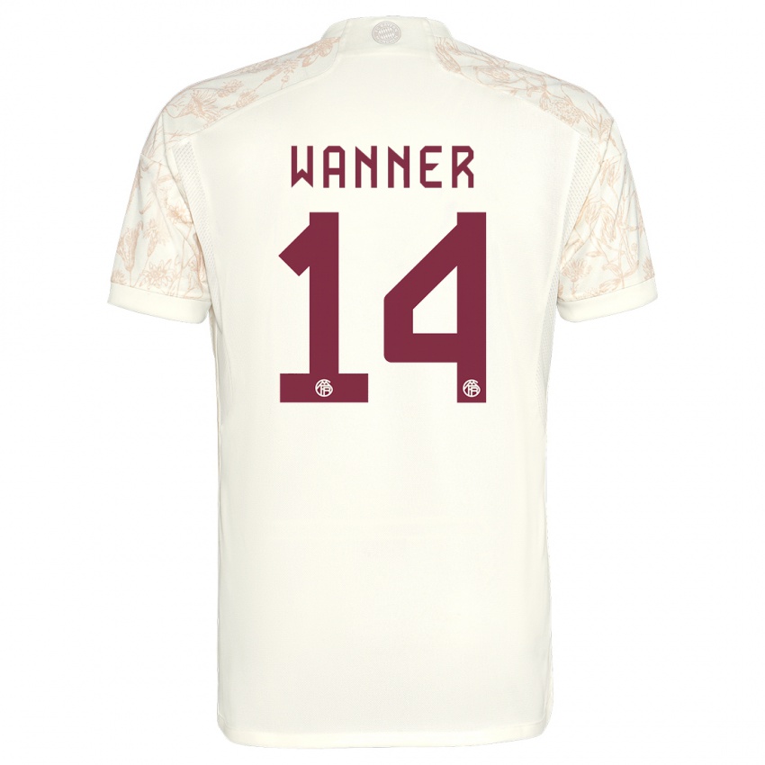 Mænd Paul Wanner #14 Off White Tredje Sæt Spillertrøjer 2023/24 Trøje T-Shirt