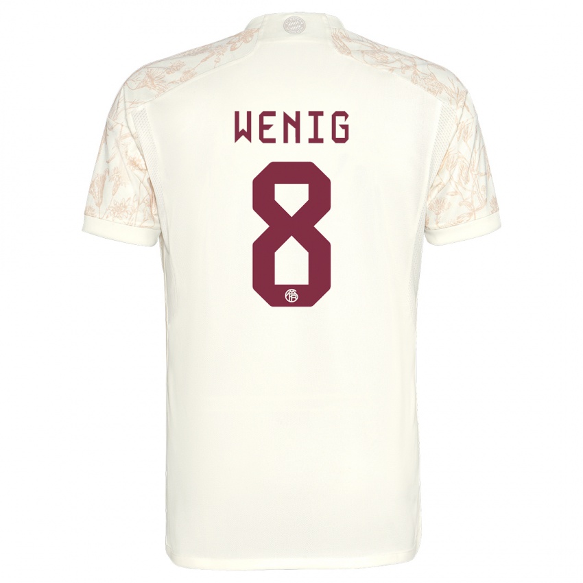 Mænd Marcel Wenig #8 Off White Tredje Sæt Spillertrøjer 2023/24 Trøje T-Shirt