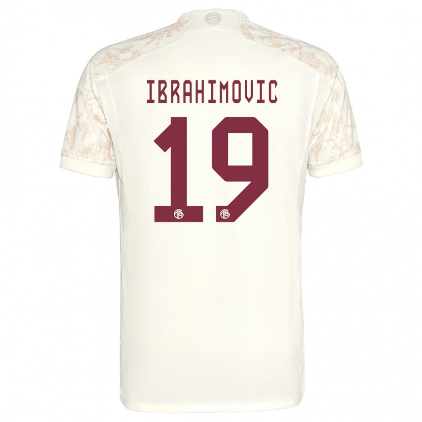 Mænd Arijon Ibrahimovic #19 Off White Tredje Sæt Spillertrøjer 2023/24 Trøje T-Shirt