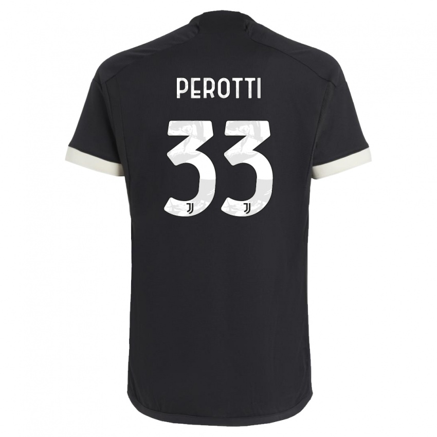 Mænd Clemente Perotti #33 Sort Tredje Sæt Spillertrøjer 2023/24 Trøje T-Shirt