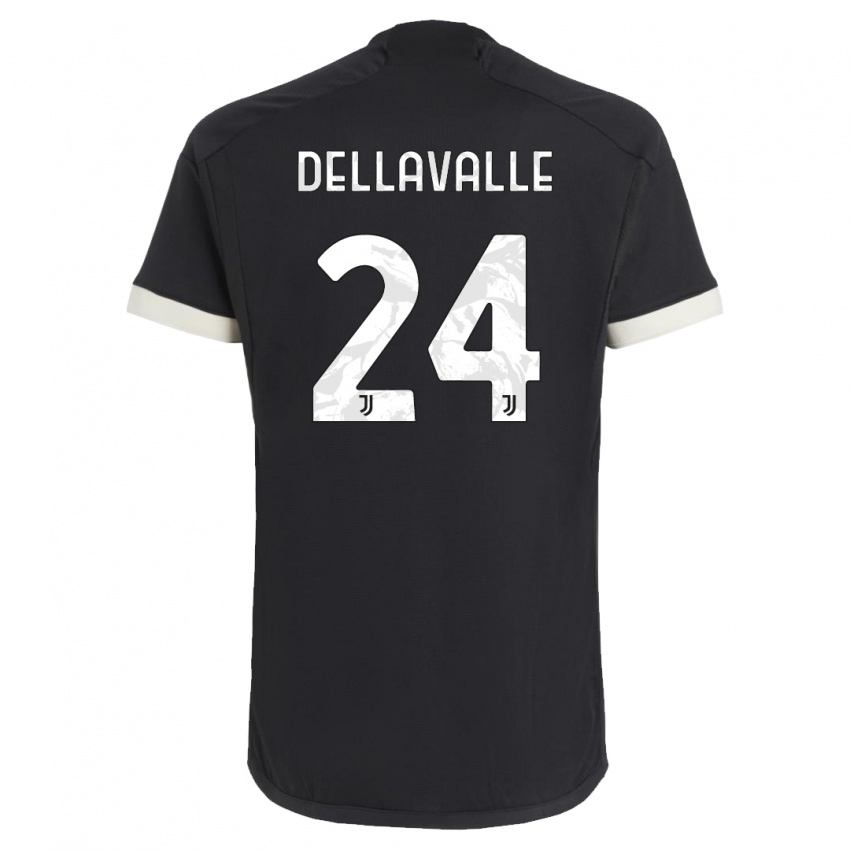 Mænd Lorenzo Dellavalle #24 Sort Tredje Sæt Spillertrøjer 2023/24 Trøje T-Shirt