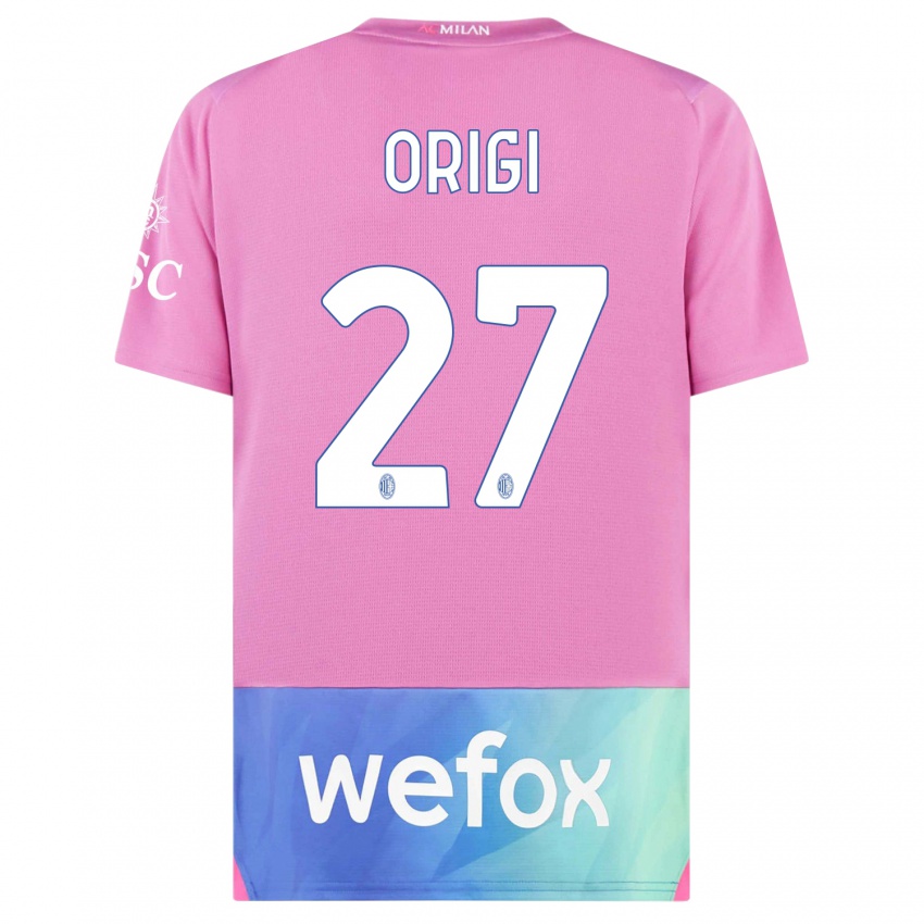 Mænd Divock Origi #27 Pink Lilla Tredje Sæt Spillertrøjer 2023/24 Trøje T-Shirt