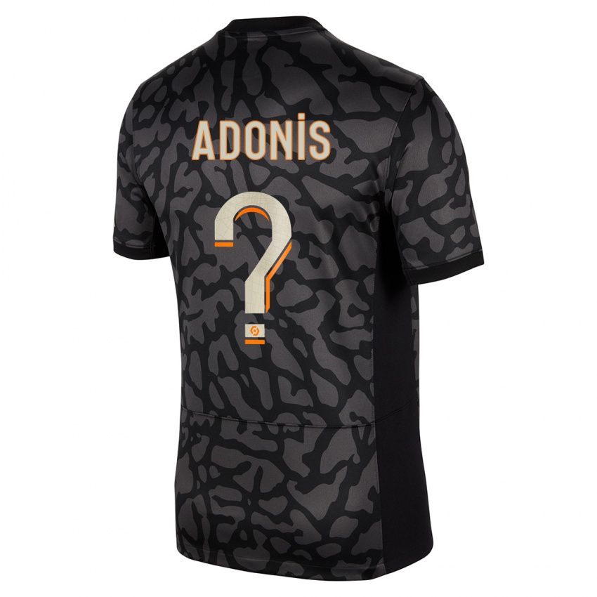 Mænd Erwan Adonis #0 Sort Tredje Sæt Spillertrøjer 2023/24 Trøje T-Shirt