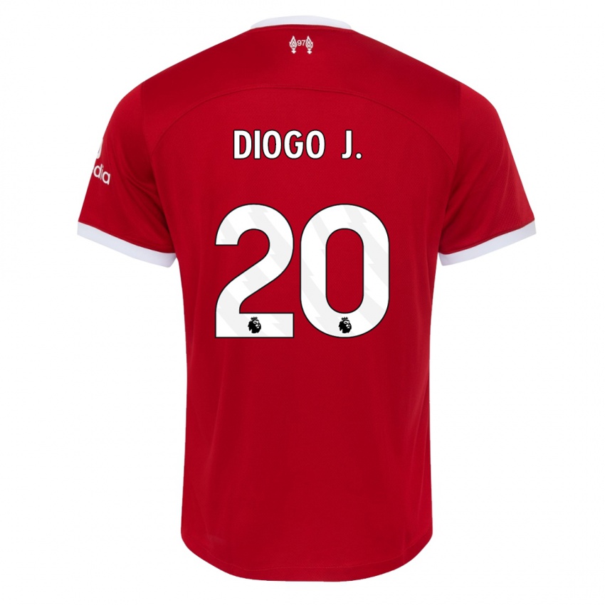 Kvinder Diogo Jota #20 Rød Hjemmebane Spillertrøjer 2023/24 Trøje T-Shirt