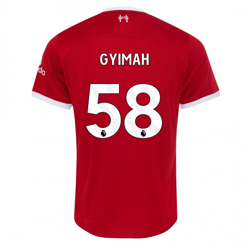 Kvinder Francis Gyimah #58 Rød Hjemmebane Spillertrøjer 2023/24 Trøje T-Shirt