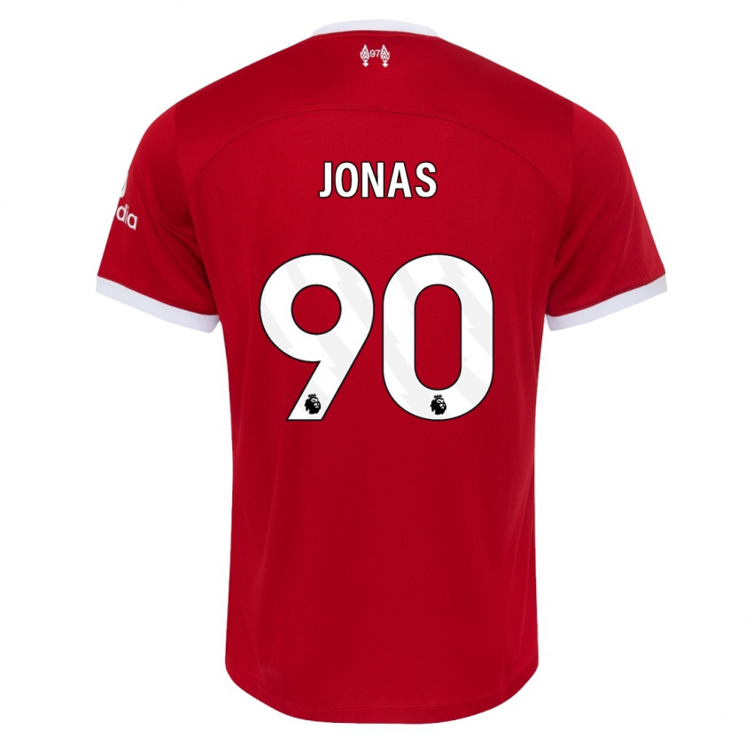 Kvinder Lee Jonas #90 Rød Hjemmebane Spillertrøjer 2023/24 Trøje T-Shirt