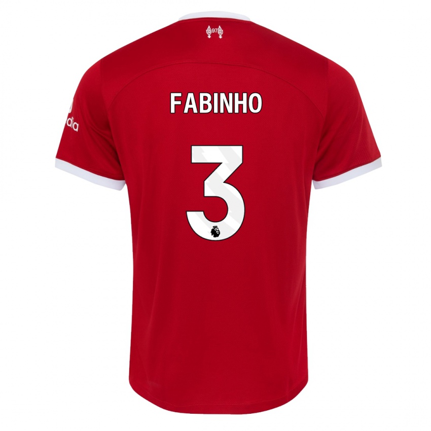 Kvinder Fabinho #3 Rød Hjemmebane Spillertrøjer 2023/24 Trøje T-Shirt