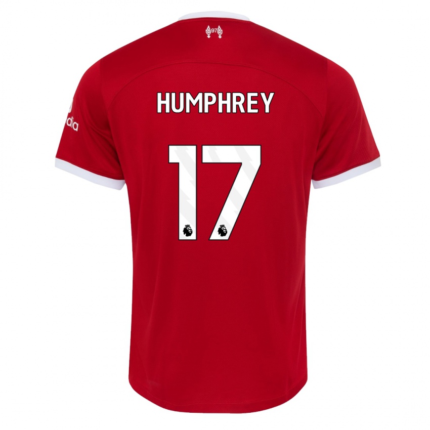 Kvinder Carla Humphrey #17 Rød Hjemmebane Spillertrøjer 2023/24 Trøje T-Shirt