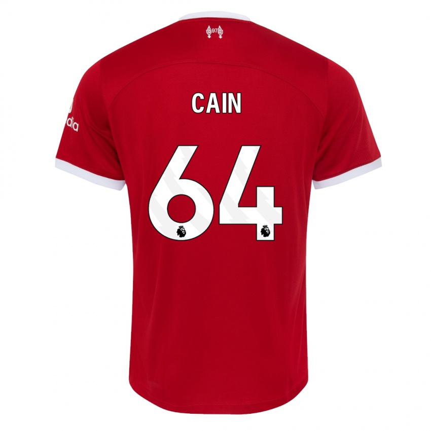 Kvinder Jake Cain #64 Rød Hjemmebane Spillertrøjer 2023/24 Trøje T-Shirt