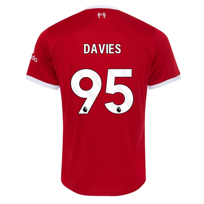 Kvinder Harvey Davies #95 Rød Hjemmebane Spillertrøjer 2023/24 Trøje T-Shirt