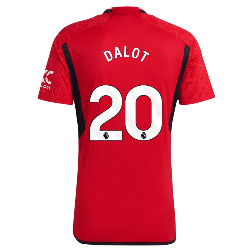 Kvinder Diogo Dalot #20 Rød Hjemmebane Spillertrøjer 2023/24 Trøje T-Shirt