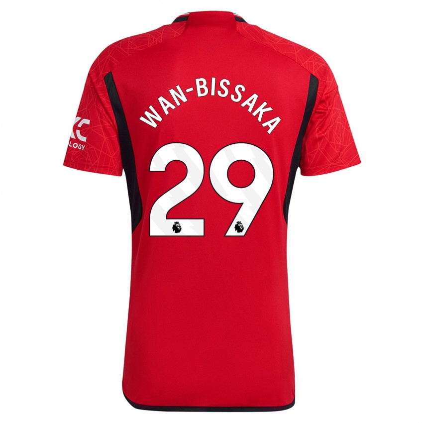 Kvinder Aaron Wan-Bissaka #29 Rød Hjemmebane Spillertrøjer 2023/24 Trøje T-Shirt