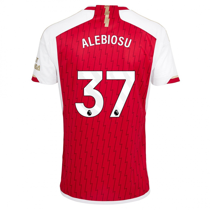 Kvinder Ryan Alebiosu #37 Rød Hjemmebane Spillertrøjer 2023/24 Trøje T-Shirt