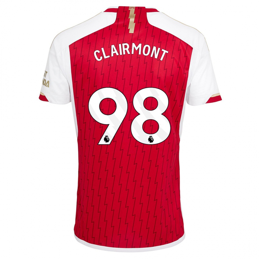 Kvinder Reece Clairmont #98 Rød Hjemmebane Spillertrøjer 2023/24 Trøje T-Shirt