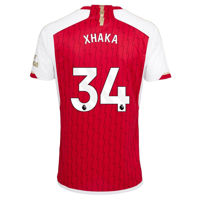 Kvinder Granit Xhaka #34 Rød Hjemmebane Spillertrøjer 2023/24 Trøje T-Shirt