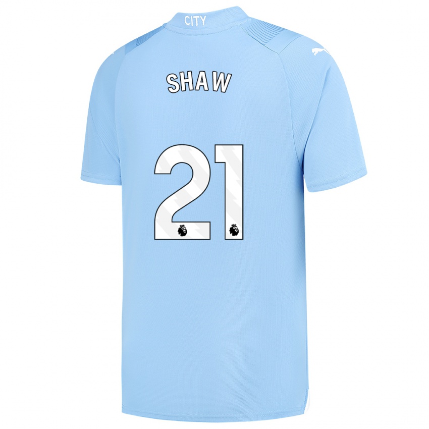 Kvinder Khadija Shaw #21 Lyseblå Hjemmebane Spillertrøjer 2023/24 Trøje T-Shirt