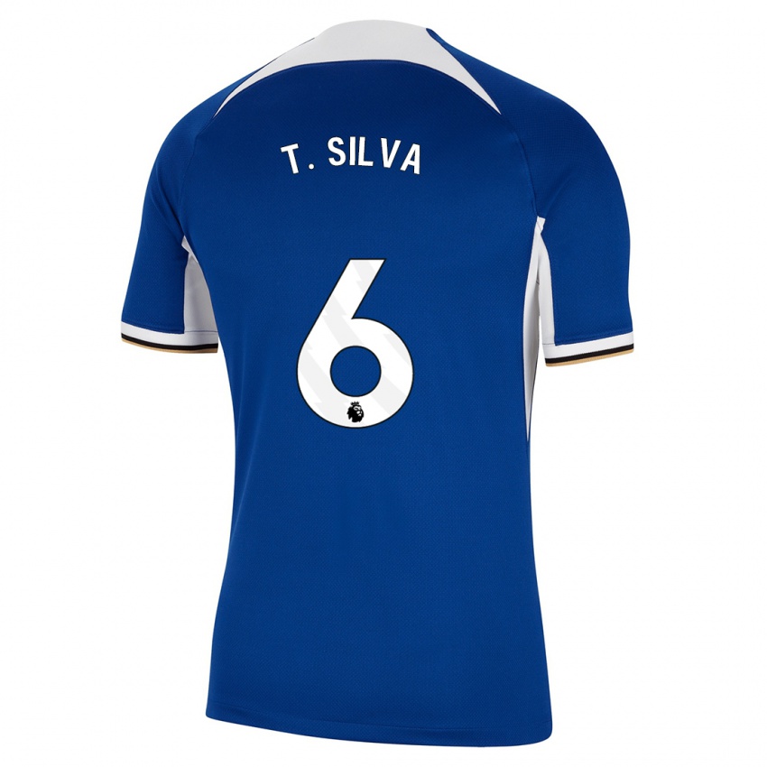 Kvinder Thiago Silva #6 Blå Hjemmebane Spillertrøjer 2023/24 Trøje T-Shirt