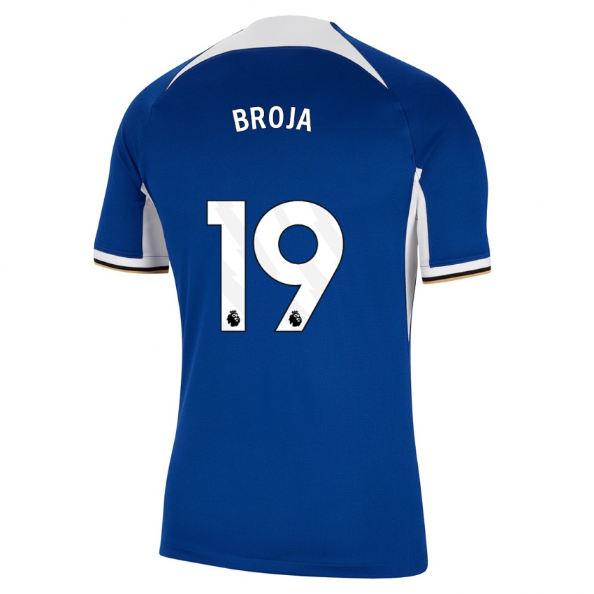 Kvinder Armando Broja #19 Blå Hjemmebane Spillertrøjer 2023/24 Trøje T-Shirt