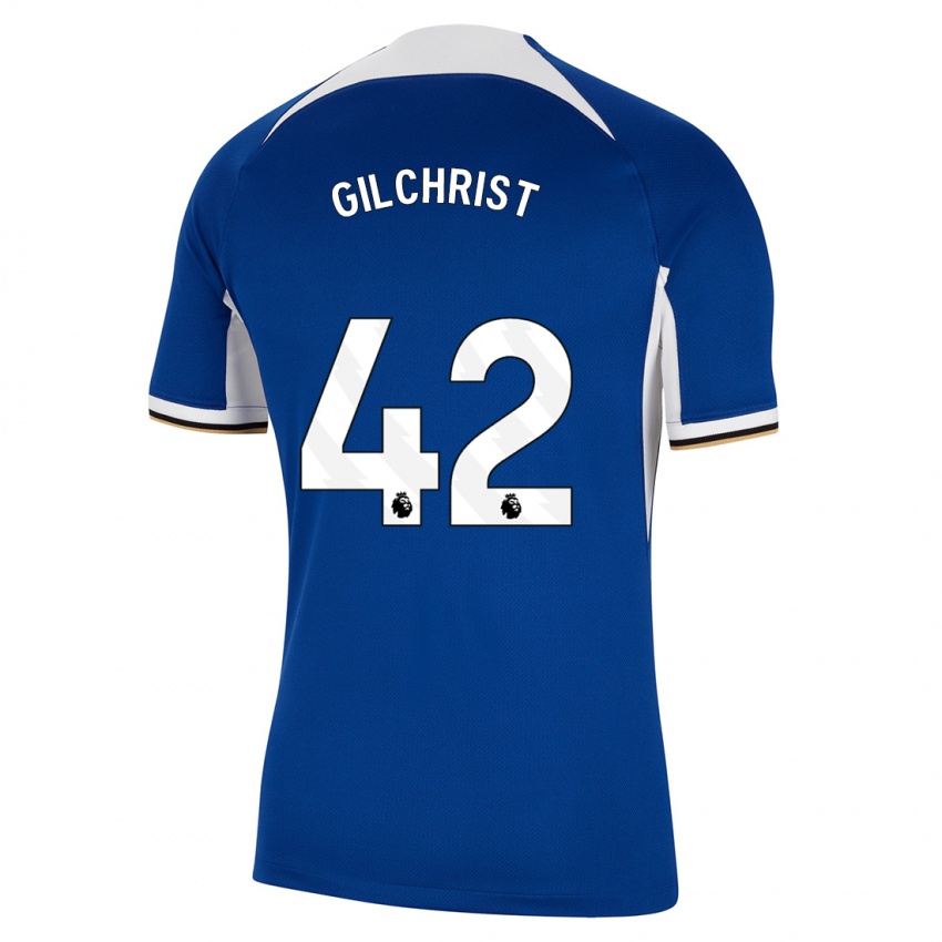 Kvinder Alfie Gilchrist #42 Blå Hjemmebane Spillertrøjer 2023/24 Trøje T-Shirt