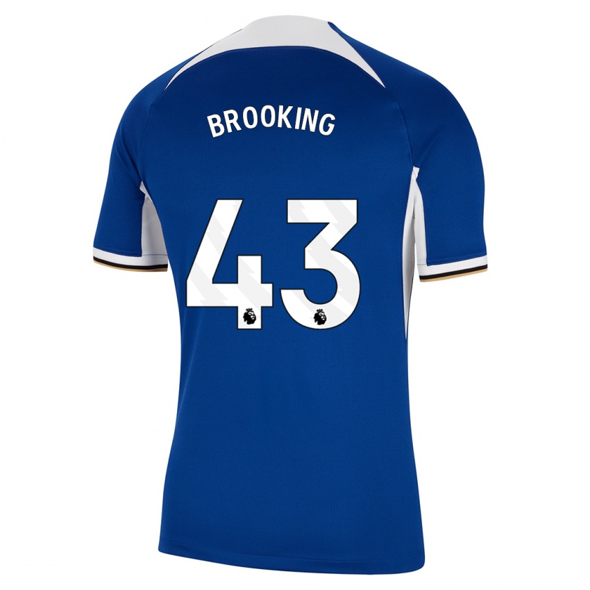 Kvinder Josh Brooking #43 Blå Hjemmebane Spillertrøjer 2023/24 Trøje T-Shirt