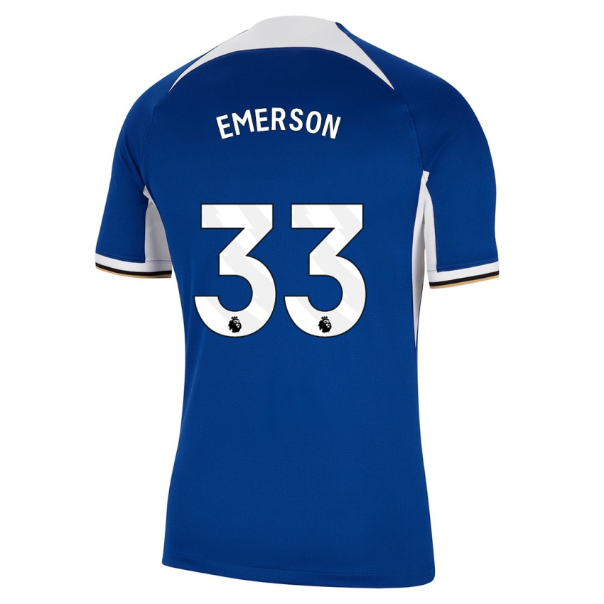 Kvinder Emerson #33 Blå Hjemmebane Spillertrøjer 2023/24 Trøje T-Shirt