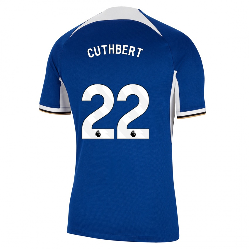 Kvinder Erin Cuthbert #22 Blå Hjemmebane Spillertrøjer 2023/24 Trøje T-Shirt