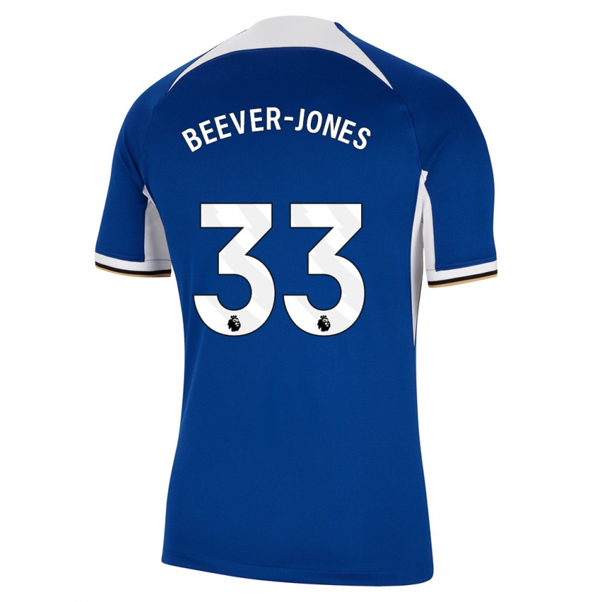 Kvinder Aggie Beever-Jones #33 Blå Hjemmebane Spillertrøjer 2023/24 Trøje T-Shirt
