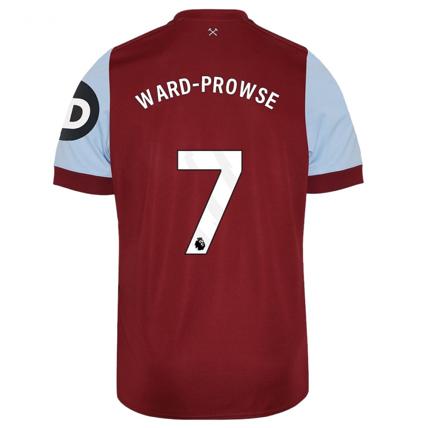 Kvinder James Ward-Prowse #7 Rødbrun Hjemmebane Spillertrøjer 2023/24 Trøje T-Shirt