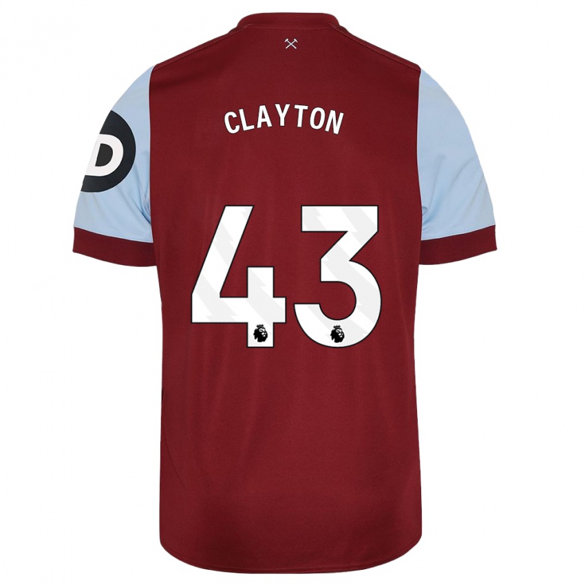 Kvinder Regan Clayton #43 Rødbrun Hjemmebane Spillertrøjer 2023/24 Trøje T-Shirt
