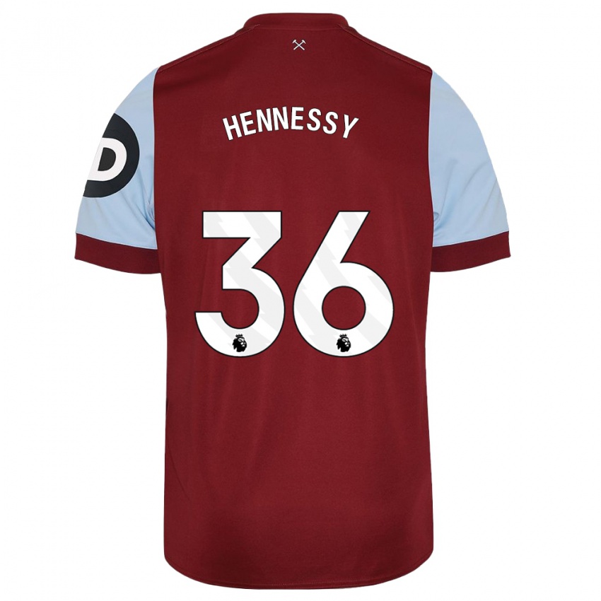 Kvinder Alexandra Hennessy #36 Rødbrun Hjemmebane Spillertrøjer 2023/24 Trøje T-Shirt