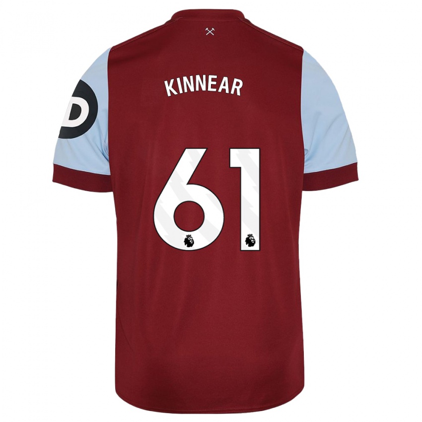 Kvinder Brian Kinnear #61 Rødbrun Hjemmebane Spillertrøjer 2023/24 Trøje T-Shirt