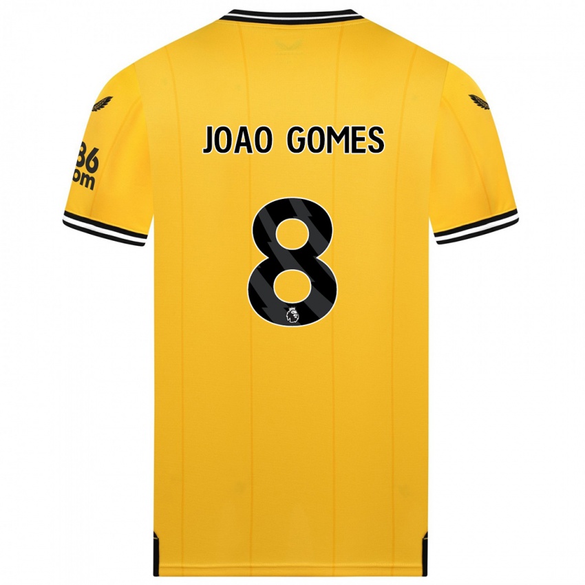 Kvinder Joao Gomes #8 Gul Hjemmebane Spillertrøjer 2023/24 Trøje T-Shirt