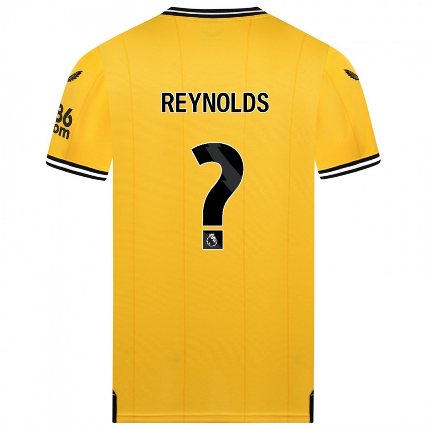 Kvinder Fabian Reynolds #0 Gul Hjemmebane Spillertrøjer 2023/24 Trøje T-Shirt
