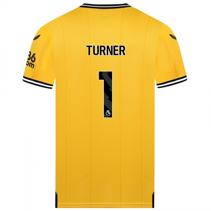 Kvinder Shannon Turner #1 Gul Hjemmebane Spillertrøjer 2023/24 Trøje T-Shirt