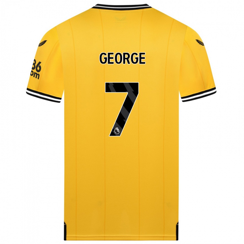Kvinder Tammi George #7 Gul Hjemmebane Spillertrøjer 2023/24 Trøje T-Shirt