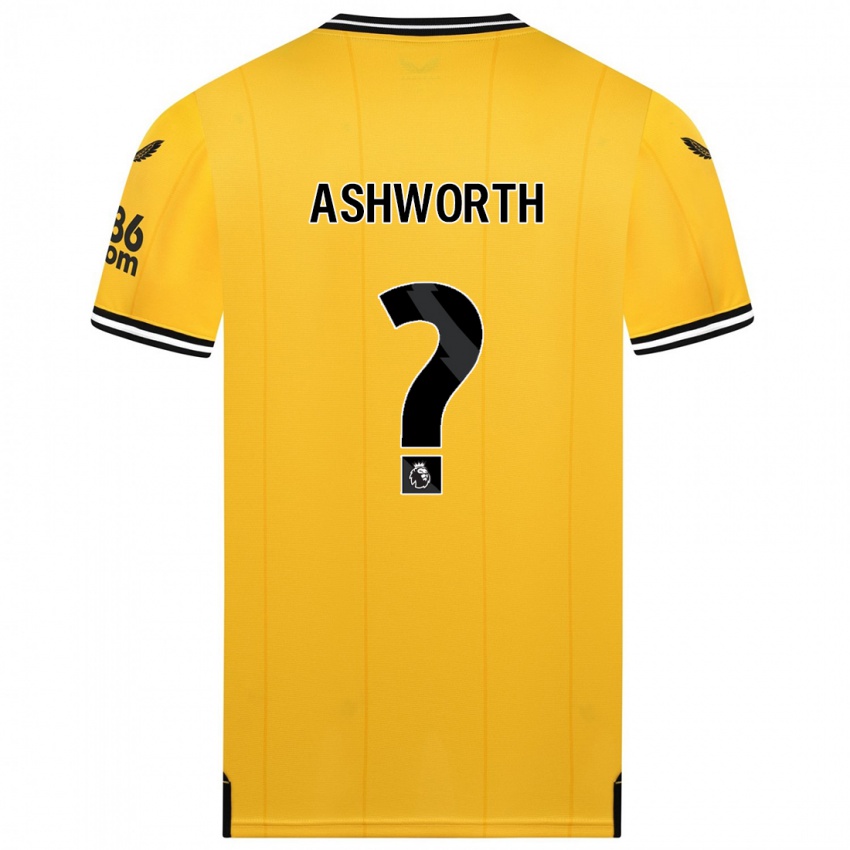 Kvinder Finn Ashworth #0 Gul Hjemmebane Spillertrøjer 2023/24 Trøje T-Shirt