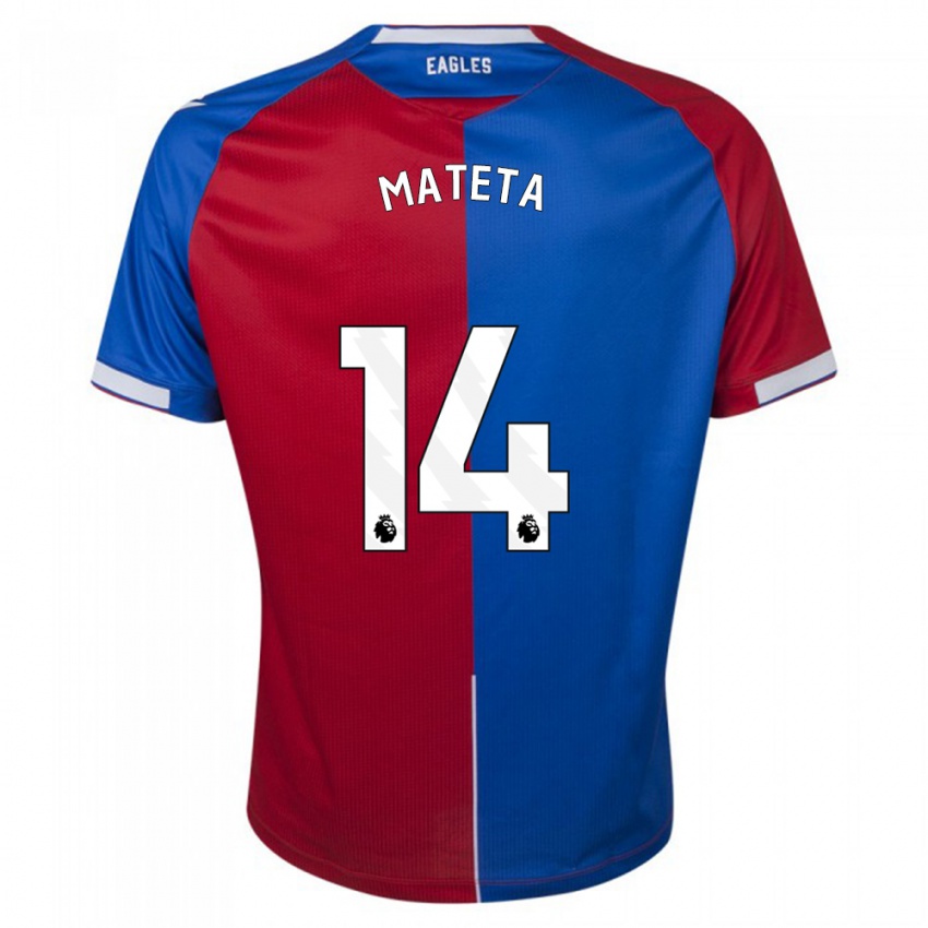 Kvinder Jean-Philippe Mateta #14 Rød Blå Hjemmebane Spillertrøjer 2023/24 Trøje T-Shirt