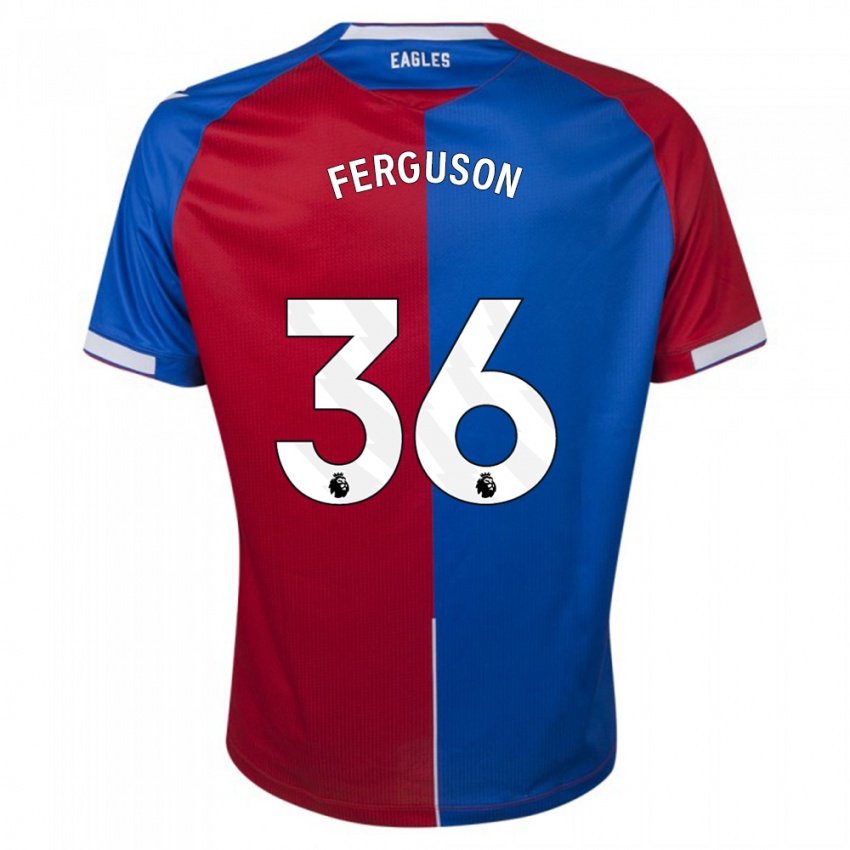 Kvinder Nathan Ferguson #36 Rød Blå Hjemmebane Spillertrøjer 2023/24 Trøje T-Shirt