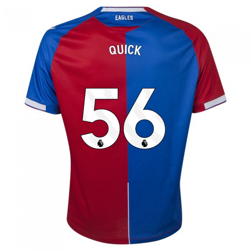 Kvinder Daniel Quick #56 Rød Blå Hjemmebane Spillertrøjer 2023/24 Trøje T-Shirt