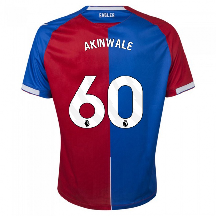 Kvinder Victor Akinwale #60 Rød Blå Hjemmebane Spillertrøjer 2023/24 Trøje T-Shirt