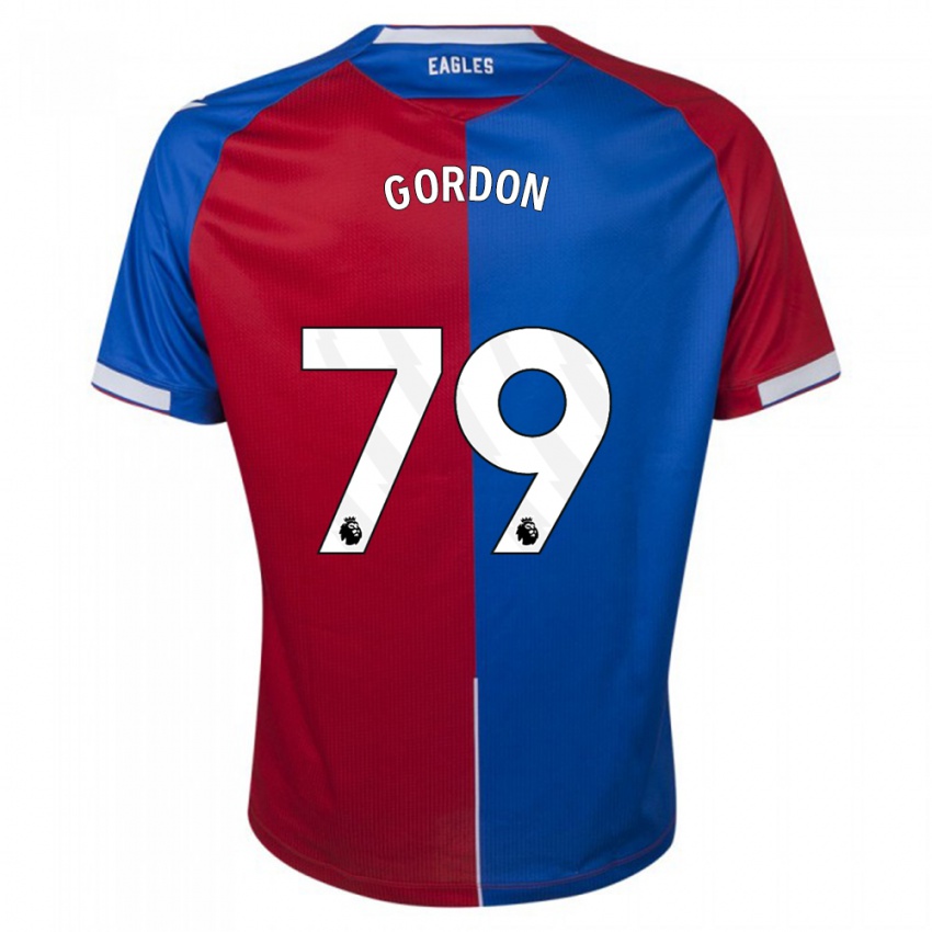 Kvinder John-Kymani Gordon #79 Rød Blå Hjemmebane Spillertrøjer 2023/24 Trøje T-Shirt