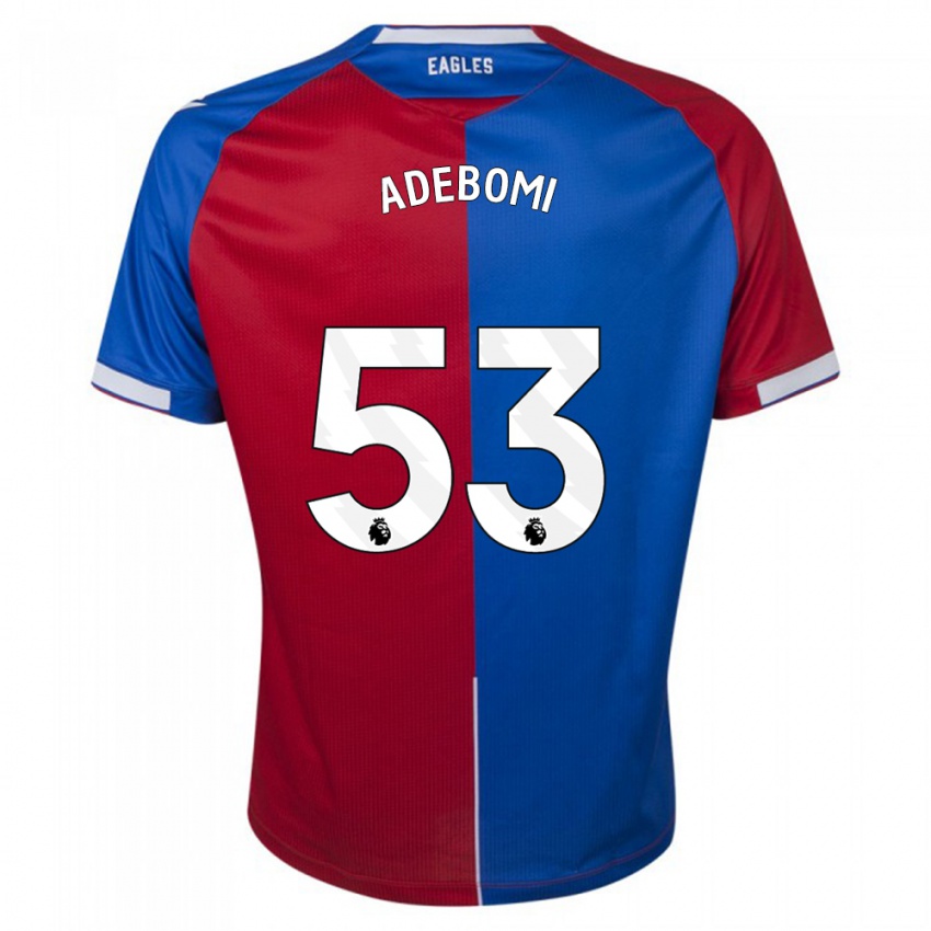 Kvinder Ademola Ola Adebomi #53 Rød Blå Hjemmebane Spillertrøjer 2023/24 Trøje T-Shirt