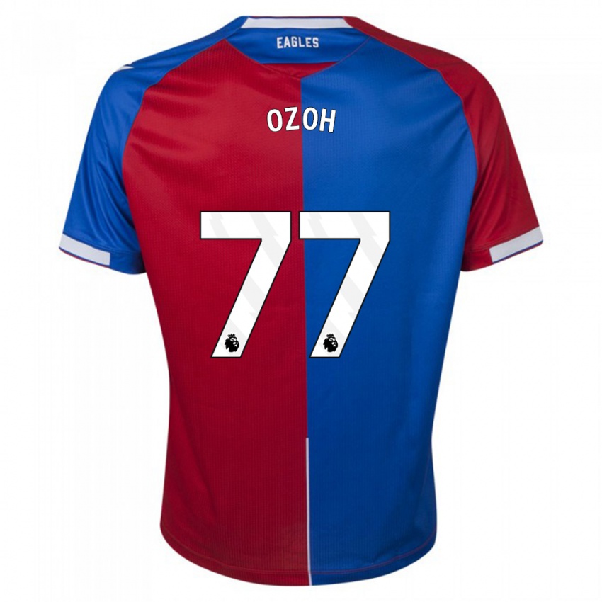 Kvinder David Ozoh #77 Rød Blå Hjemmebane Spillertrøjer 2023/24 Trøje T-Shirt