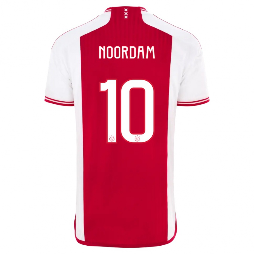 Kvinder Nadine Noordam #10 Rød Hvid Hjemmebane Spillertrøjer 2023/24 Trøje T-Shirt