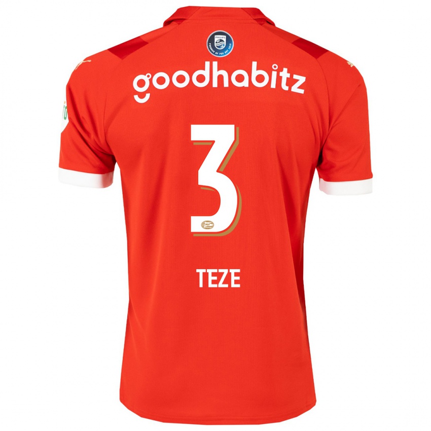 Kvinder Teze #3 Rød Hjemmebane Spillertrøjer 2023/24 Trøje T-Shirt
